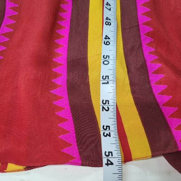 Anthropologie Anupamaa Tesni Striped Maxi Dress Womens XS‎ Pink Gold Purple Silk - Picture 10 of 13